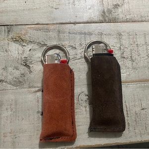 Leather Protective Cover for Bic Lighters. Handmade.